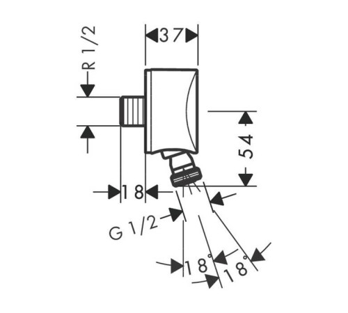 Шланговое подсоединение Hansgrohe FixFit S хром 27506000