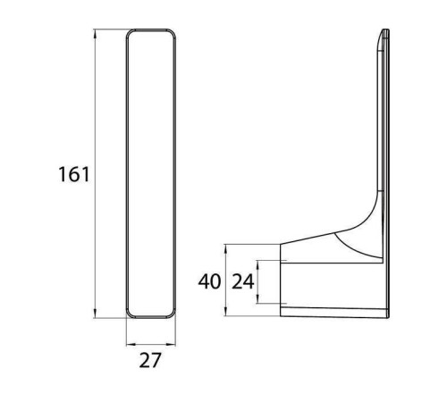 Держатель туалетной бумаги запасной вертикальный emco Art хром 1605 001 01
