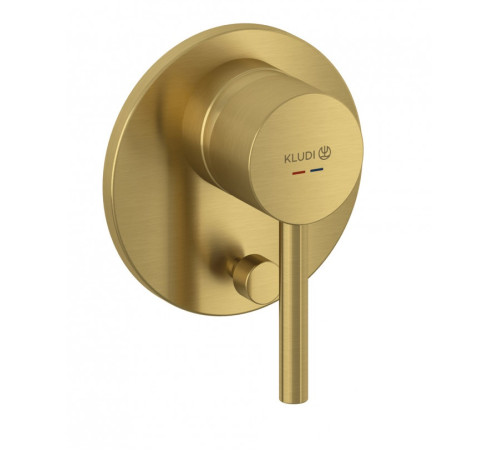Смеситель для душа Kludi Bozz на 2 потребителя внешняя часть брашированное золото 38716N076