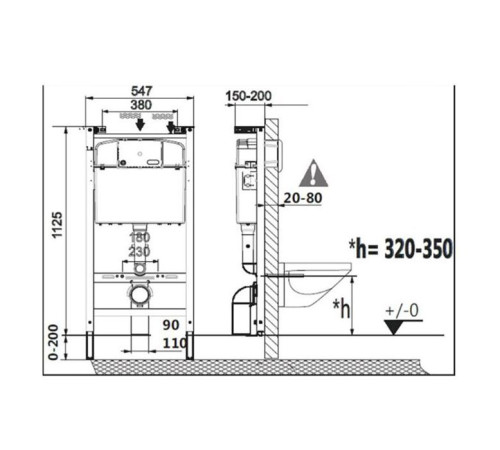 Комплект унитаз Laufen Pro Rimless с инсталляцией сиденье SC клавиша белая Z.RU93.0.771.6
