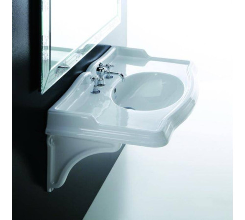 Раковина Simas Arcade 90х56 см 3 отверстия с полотенцедержателем белая AR864bi/MNSLENbi