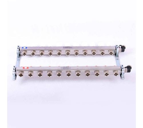 Коллекторная группа из нержавеющей стали Uni-Fitt 315S с регулировочными и термостатическими вентилями 1 x 3/4 EK 11 выходов 451I4311