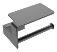 Держатель для туалетной бумаги с полкой Boheme Q gun metal 10941-GM