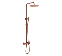Душевая стойка Boheme Uno со смесителем и верхним душем 29.5 см Brushed Bronze 468-BRB
