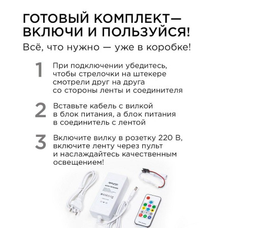 Комплект с лентой светодиодной Apeyron Electrics 10-100