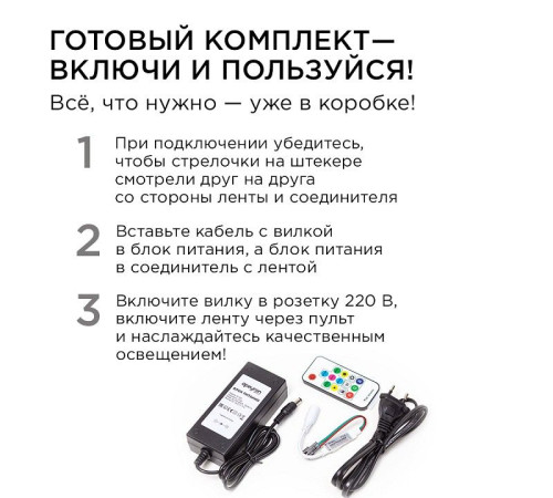 Комплект с лентой светодиодной Apeyron Electrics 10-102