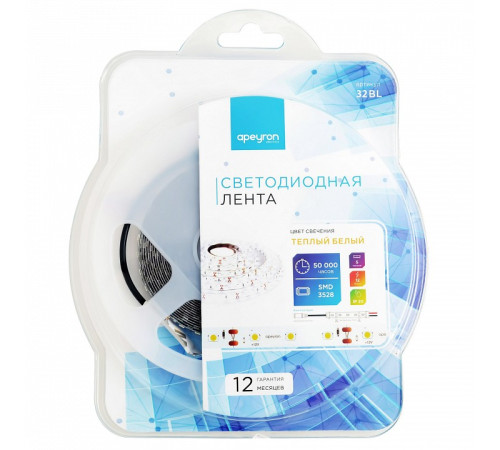 Лента светодиодная Apeyron Electrics Стандарт (в блистере) smd 3528 32BL