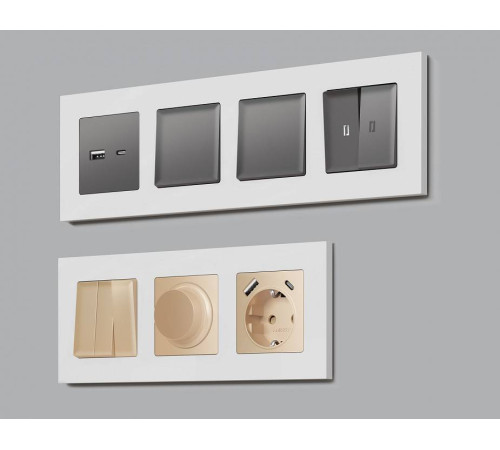 Рамка на 1 пост Ambrella Volt Qubi AF250101