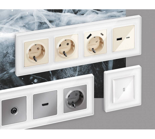 Рамка на 2 поста Ambrella Volt Arctic AF580102