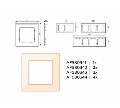 Рамка на 3 поста Ambrella Volt Arctic AF580343