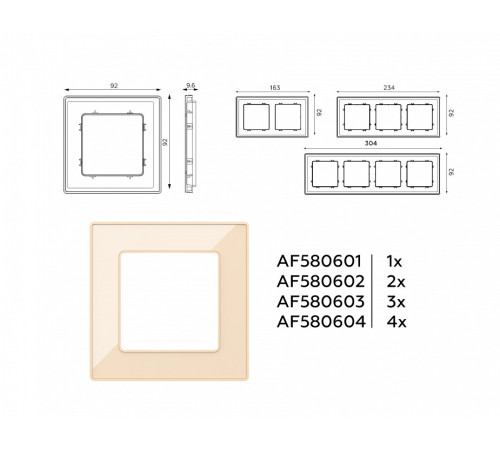 Рамка на 1 пост Ambrella Volt Arctic AF580601