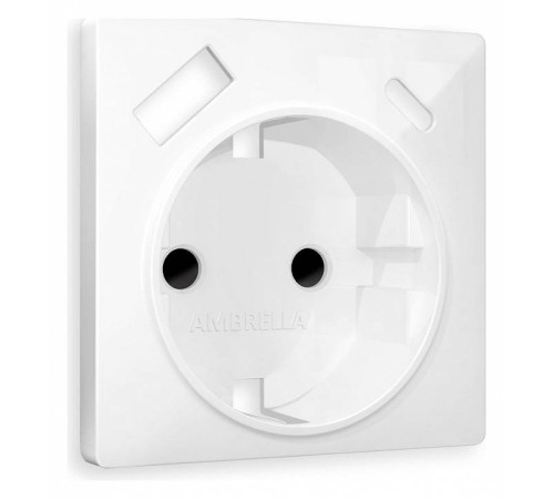 Накладка для розетки с заземлением и со шторками и 2хUSB type A и C Ambrella Volt Quant AP1100