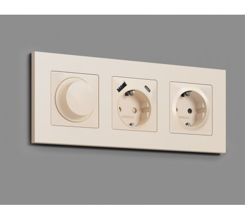 Накладка для розетки с заземлением Ambrella Volt Quant AP3260