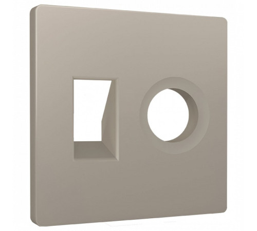Накладка для ТВ-розетки и RJ-11 или RJ-45 Ambrella Volt ALFA AP3725