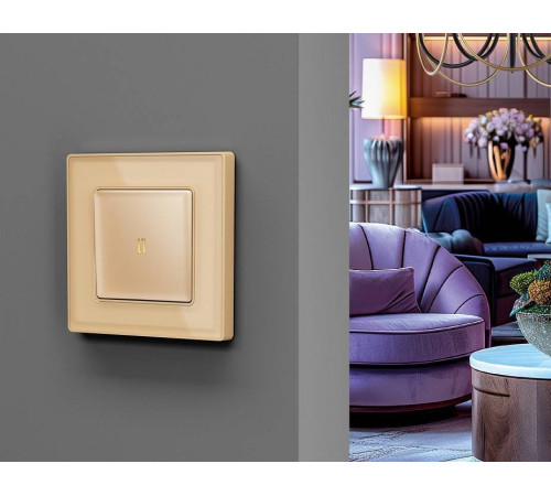 Клавиша для выключателя одноклавишного c подсветкой Ambrella Volt Quant AP6020