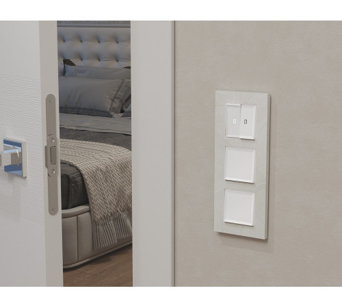 Выключатель двухполюсной самовозвратный без рамки Ambrella Volt MA MA121050