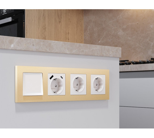 Выключатель двухполюсной самовозвратный без рамки Ambrella Volt MA MA121050