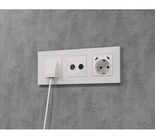 Розетка с заземлением и 2хUSB type C, без рамки Ambrella Volt MA MA130510