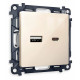 Розетка 2хUSB type A и C без рамки Ambrella Volt Quant MA311010