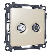 ТВ-розетка и SAT-розетка оконечная без рамки Ambrella Volt MA MA333310