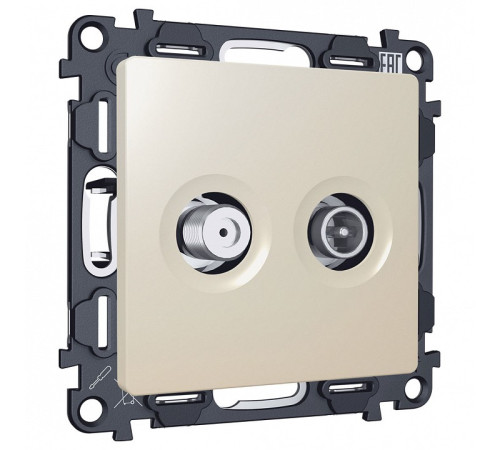 ТВ-розетка и SAT-розетка оконечная без рамки Ambrella Volt MA MA333310