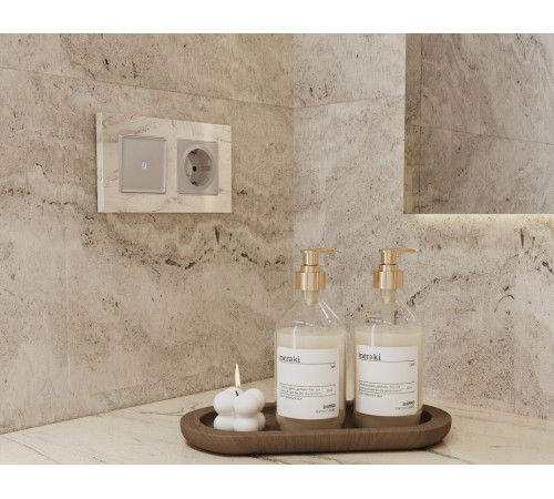 Выключатель проходной одноклавишный с подсветкой Ambrella Volt Quant MA362035