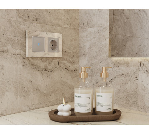 Выключатель проходной одноклавишный с подсветкой Ambrella Volt Quant MA362040