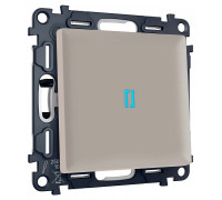 Выключатель самовозвратный одноклавишный с подсветкой, без рамки Ambrella Volt MA MA362060