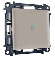 Выключатель самовозвратный одноклавишный с подсветкой, без рамки Ambrella Volt MA MA362060