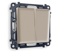 Выключатель двухклавишный без рамки Ambrella Volt Quant MA363010