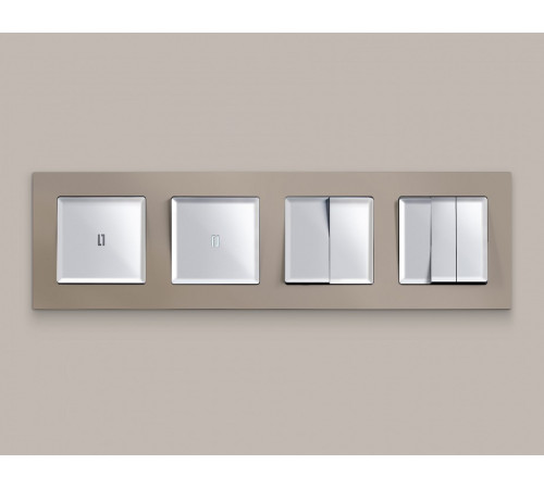 Выключатель проходной одноклавишный с подсветкой Ambrella Volt Quant MA402035