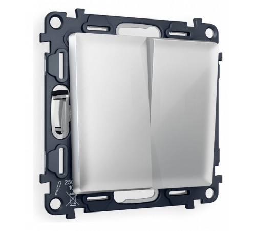 Выключатель двухклавишный без рамки Ambrella Volt Quant MA403010