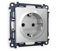 Розетка с заземлением и со шторкой, без рамки Ambrella Volt Quant MA407010