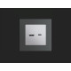 Розетка 2хUSB type A и C без рамки Ambrella Volt Quant MA411010