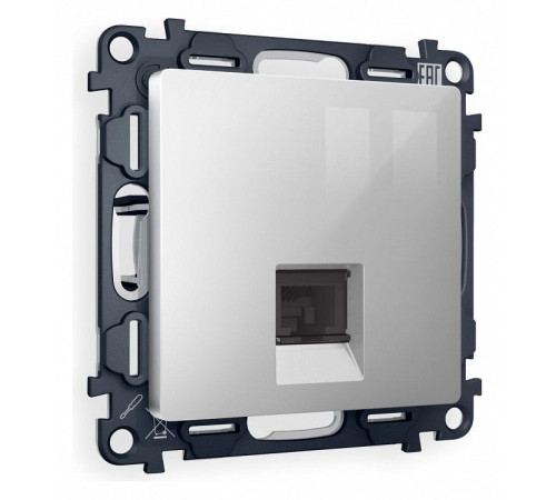 Розетка Ethernet RJ-45 и со шторками, без рамки Ambrella Volt Quant MA412010