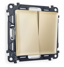 Выключатель перекрестный двухклавишный без рамки Ambrella Volt ALFA MA603030