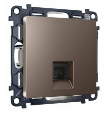 Розетка телефонная RJ-11 со штрокой, без рамки Ambrella Volt Quant MA642030