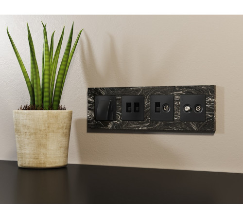 Розетка для вывод кабеля без рамки Ambrella Volt ALFA MA815810