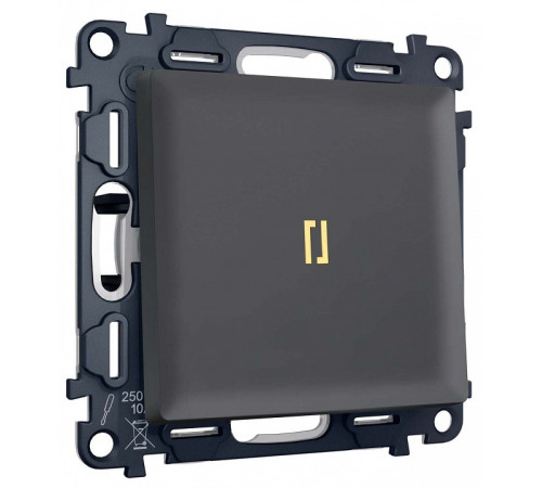 Выключатель самовозвратный одноклавишный с подсветкой, без рамки Ambrella Volt MA MA902050