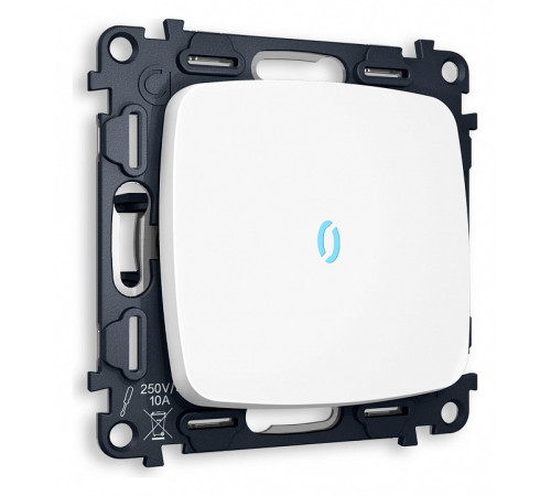 Выключатель проходной одноклавишный с подсветкой без рамки Ambrella Volt Quant MO122040