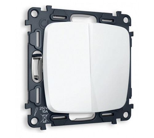 Выключатель двухклавишный без рамки Ambrella Volt Quant MO123010