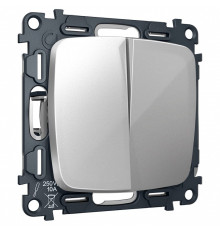 Выключатель перекрестный двухклавишный без рамки Ambrella Volt OMEGA MO403030