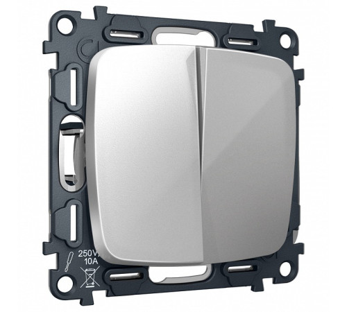 Выключатель перекрестный двухклавишный без рамки Ambrella Volt OMEGA MO403030