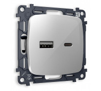 Розетка 2хUSB type A и C без рамки Ambrella Volt Quant MO411010