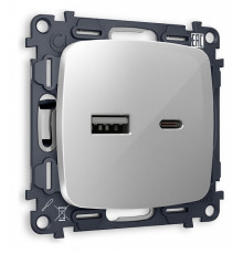 Розетка 2хUSB type A и C без рамки Ambrella Volt Quant MO411010