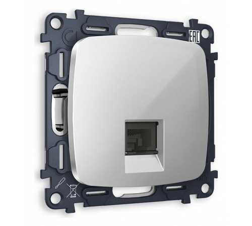 Розетка Ethernet RJ-45 и со шторками, без рамки Ambrella Volt Quant MO412010