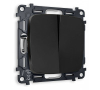 Выключатель проходной двухклавишный без рамки Ambrella Volt Quant MO803020