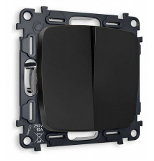 Выключатель проходной двухклавишный без рамки Ambrella Volt Quant MO803020