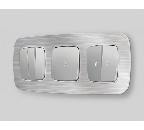 Рамка на 3 поста Ambrella Volt Radian Металл OF580103