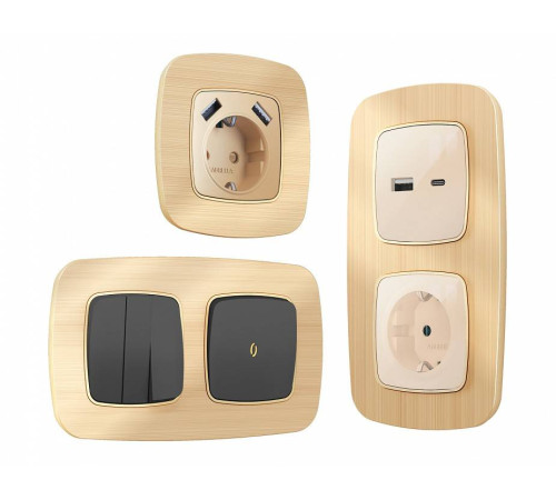 Рамка на 1 пост Ambrella Volt Radian Металл OF580301